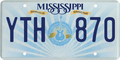 MS license plate YTH870