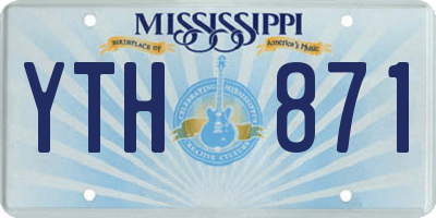 MS license plate YTH871