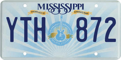 MS license plate YTH872