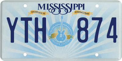 MS license plate YTH874