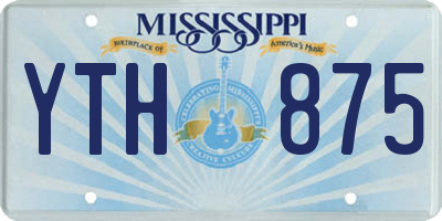 MS license plate YTH875