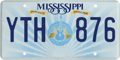 MS license plate YTH876