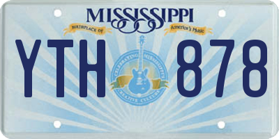 MS license plate YTH878