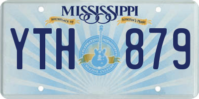 MS license plate YTH879