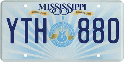 MS license plate YTH880