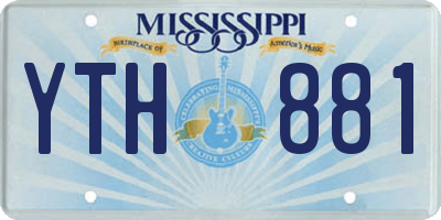 MS license plate YTH881