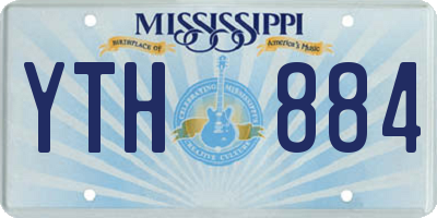 MS license plate YTH884