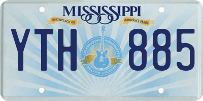 MS license plate YTH885