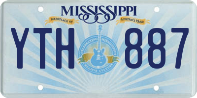MS license plate YTH887