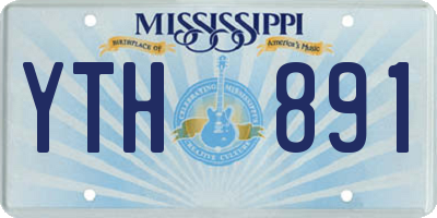MS license plate YTH891