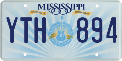 MS license plate YTH894