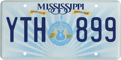 MS license plate YTH899