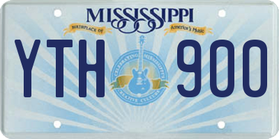 MS license plate YTH900