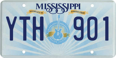 MS license plate YTH901