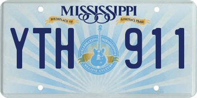 MS license plate YTH911