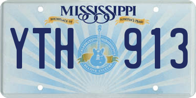 MS license plate YTH913