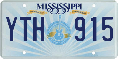 MS license plate YTH915