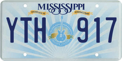 MS license plate YTH917