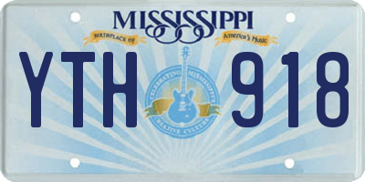 MS license plate YTH918