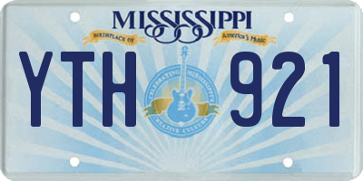 MS license plate YTH921