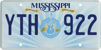 MS license plate YTH922