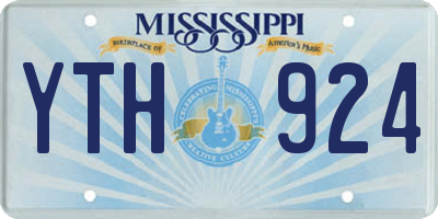 MS license plate YTH924