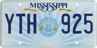 MS license plate YTH925