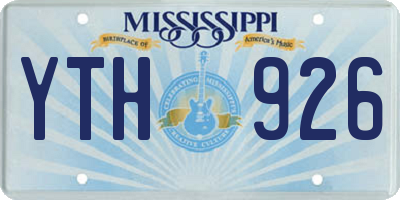 MS license plate YTH926
