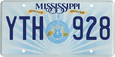 MS license plate YTH928