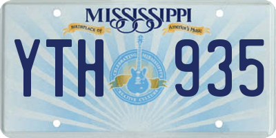 MS license plate YTH935