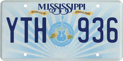 MS license plate YTH936