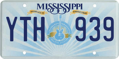 MS license plate YTH939