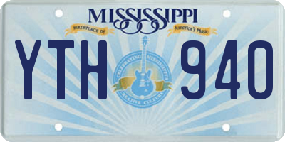 MS license plate YTH940