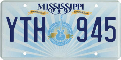 MS license plate YTH945