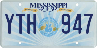 MS license plate YTH947