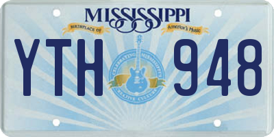 MS license plate YTH948