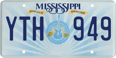 MS license plate YTH949