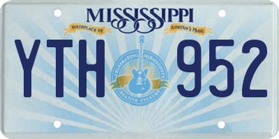 MS license plate YTH952