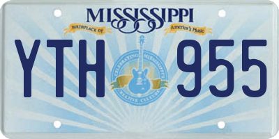 MS license plate YTH955