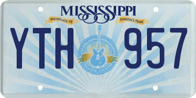 MS license plate YTH957