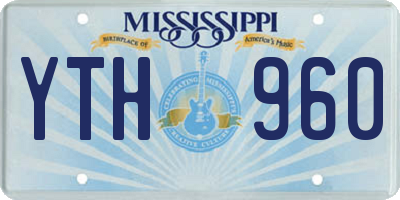 MS license plate YTH960