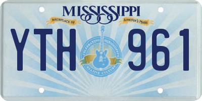 MS license plate YTH961