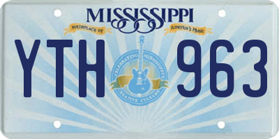 MS license plate YTH963