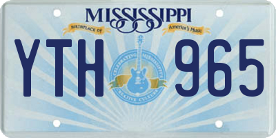 MS license plate YTH965