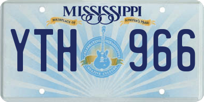 MS license plate YTH966