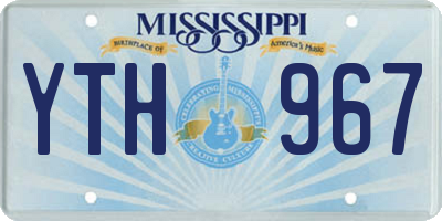 MS license plate YTH967