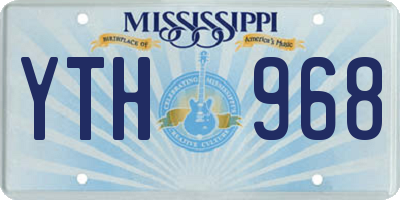 MS license plate YTH968