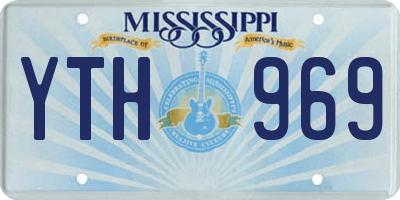 MS license plate YTH969