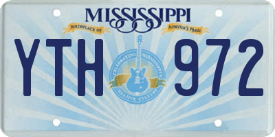 MS license plate YTH972