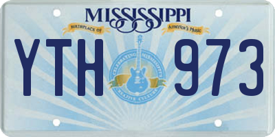 MS license plate YTH973